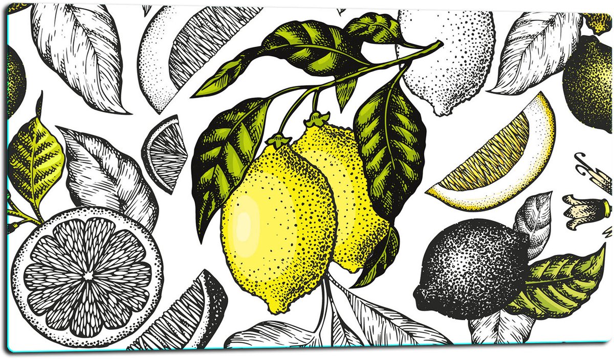 TMK ArtDeko - Snijplank - Glas - 52x30 cm - Fruitmotief