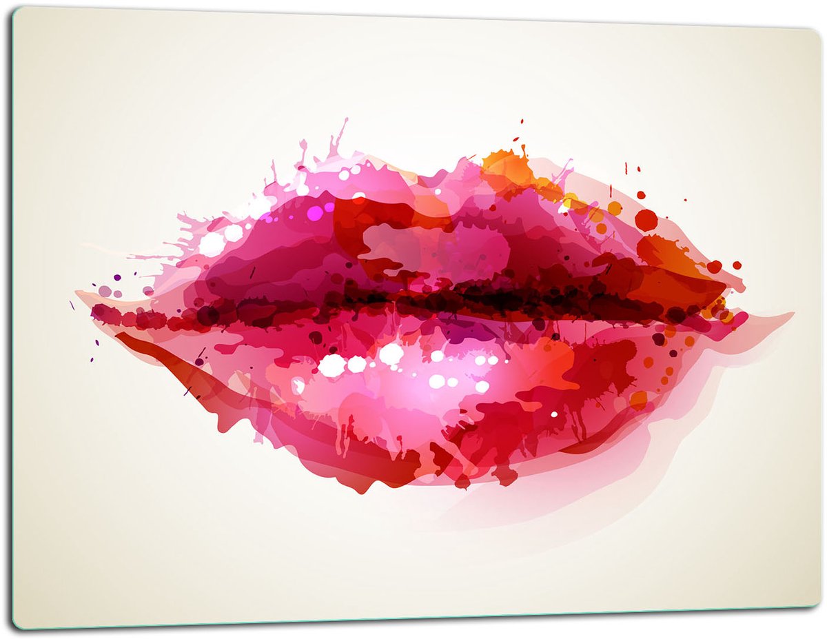 TMK ArtDeko Serie - Glazen Snijplank - 52x40 cm - Universeel - Inductiecompatibel - Usta Motief