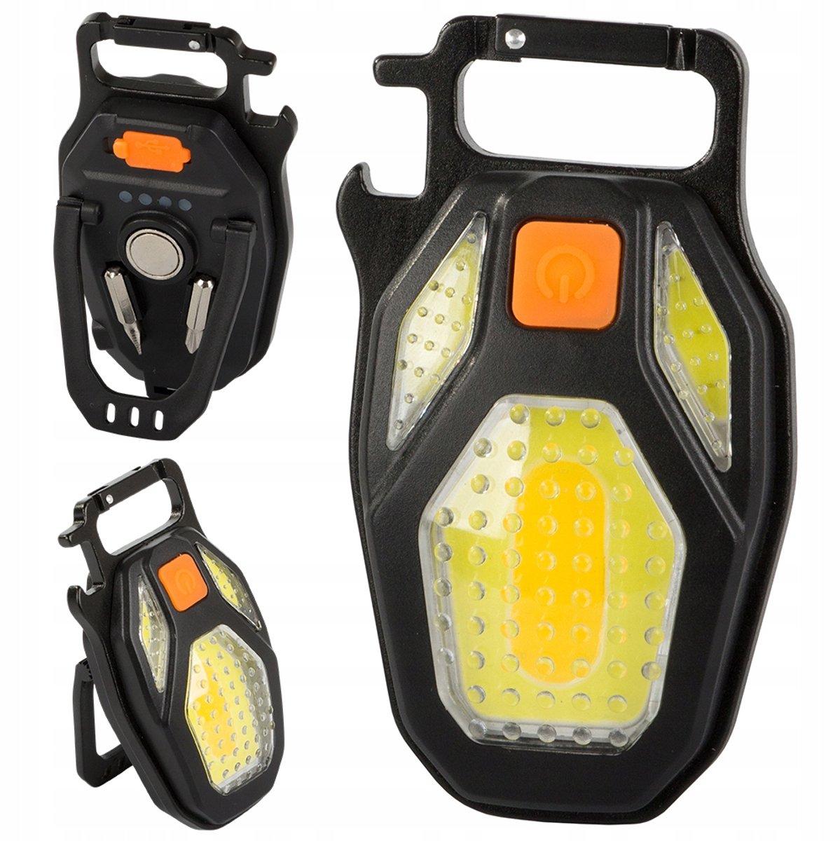Verk Group - LED COB Sleutelhanger - USB Oplaadbaar - Met Oplader en Magneet