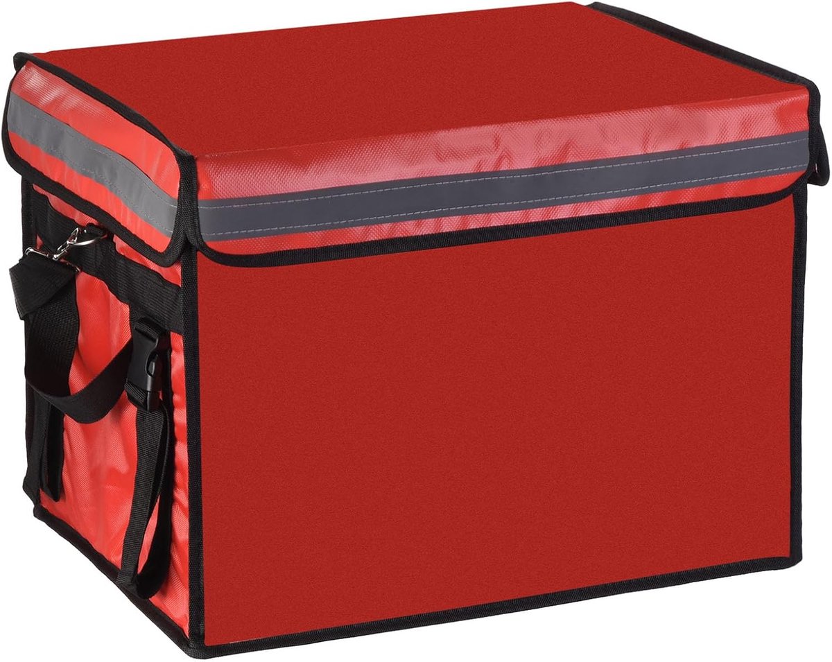Isolatie Tas Voor Voedselbezorging - Isolatie Bezorgtas Met Verdeler - Catering Thermische Voedsel Tas Voor Heet Pizza/ Koude Voeding - Rood, modern