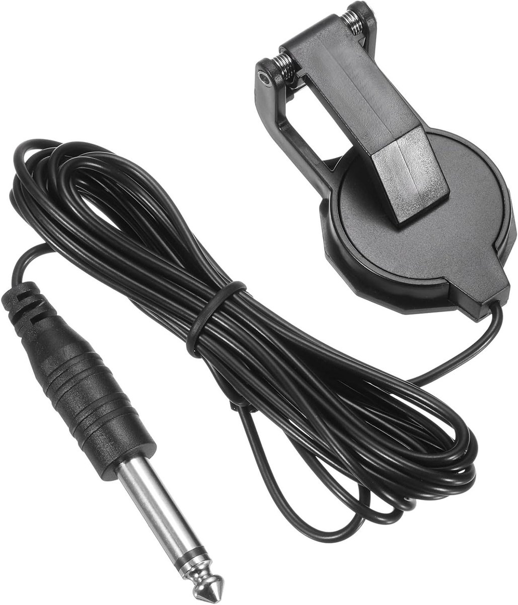 Gitaar Pickup - Instrument Microfoon - Muziek Versterken - Clip-on Ontwerp - 2.93m Kabel - Zwart