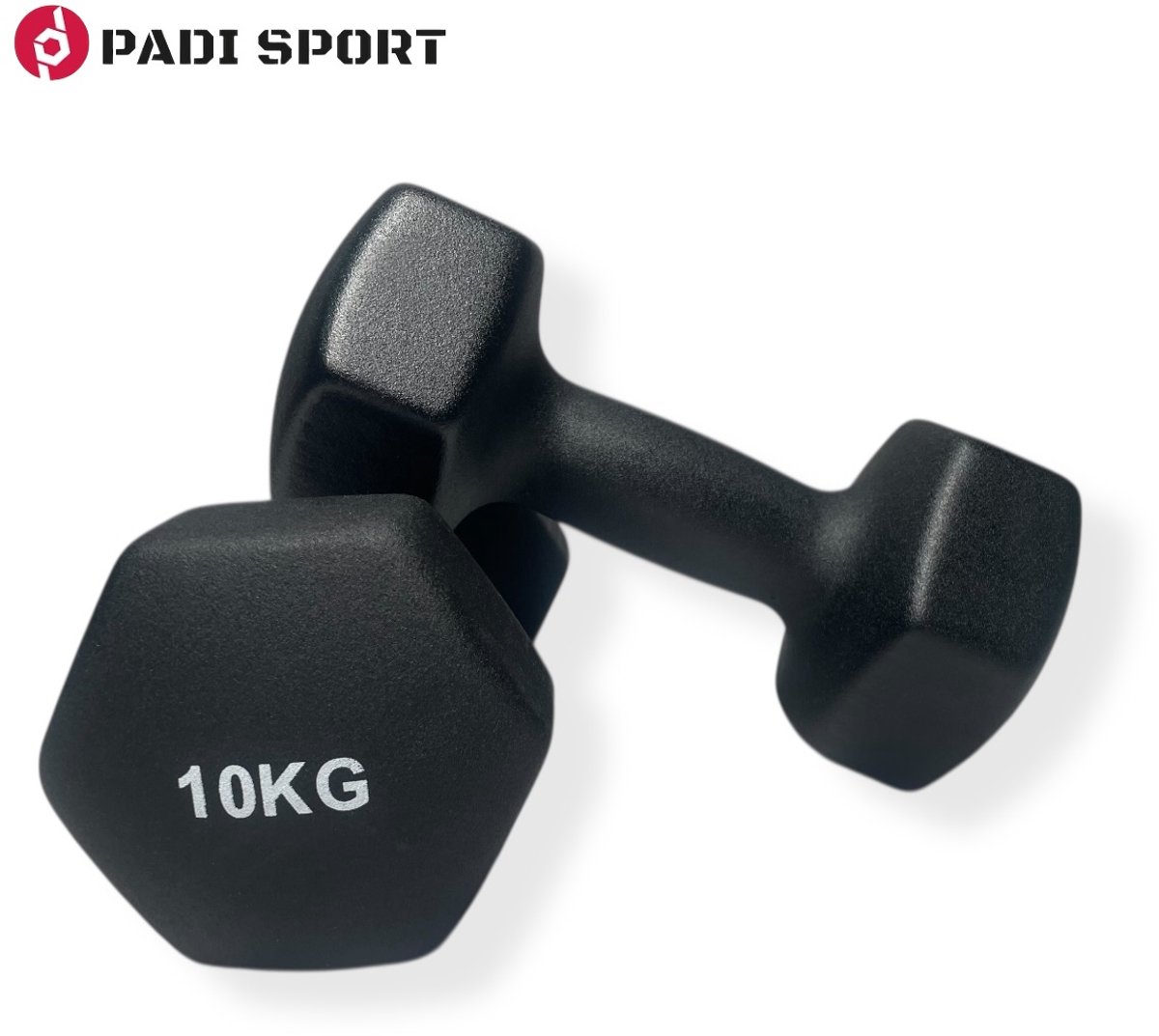 Padisport - Dumbells 10 Kg - Halter - Gewichten Set Halters - Gewichten 10 Kg - Zwarte - Gewichten – foto 8