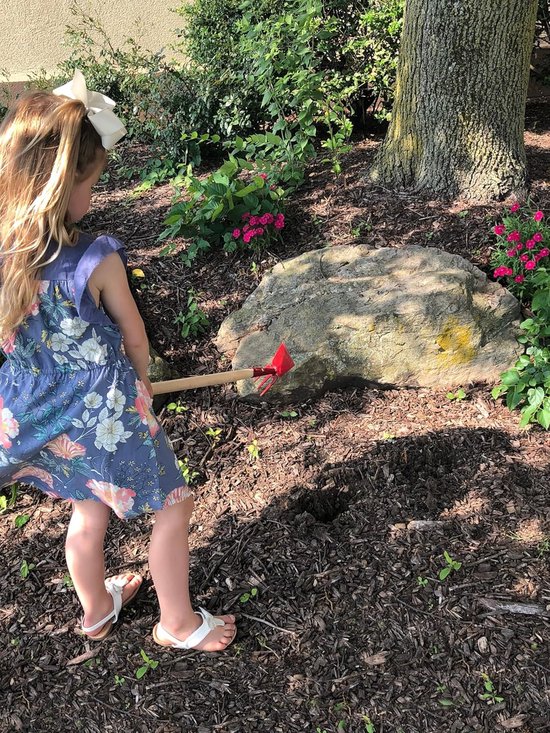 Kinderschoffel - Tuinschopje Kinderen - Tuinieren met Kinderen - Lichtgewicht en Sterk - 78 cm - Rood — afbeelding 3