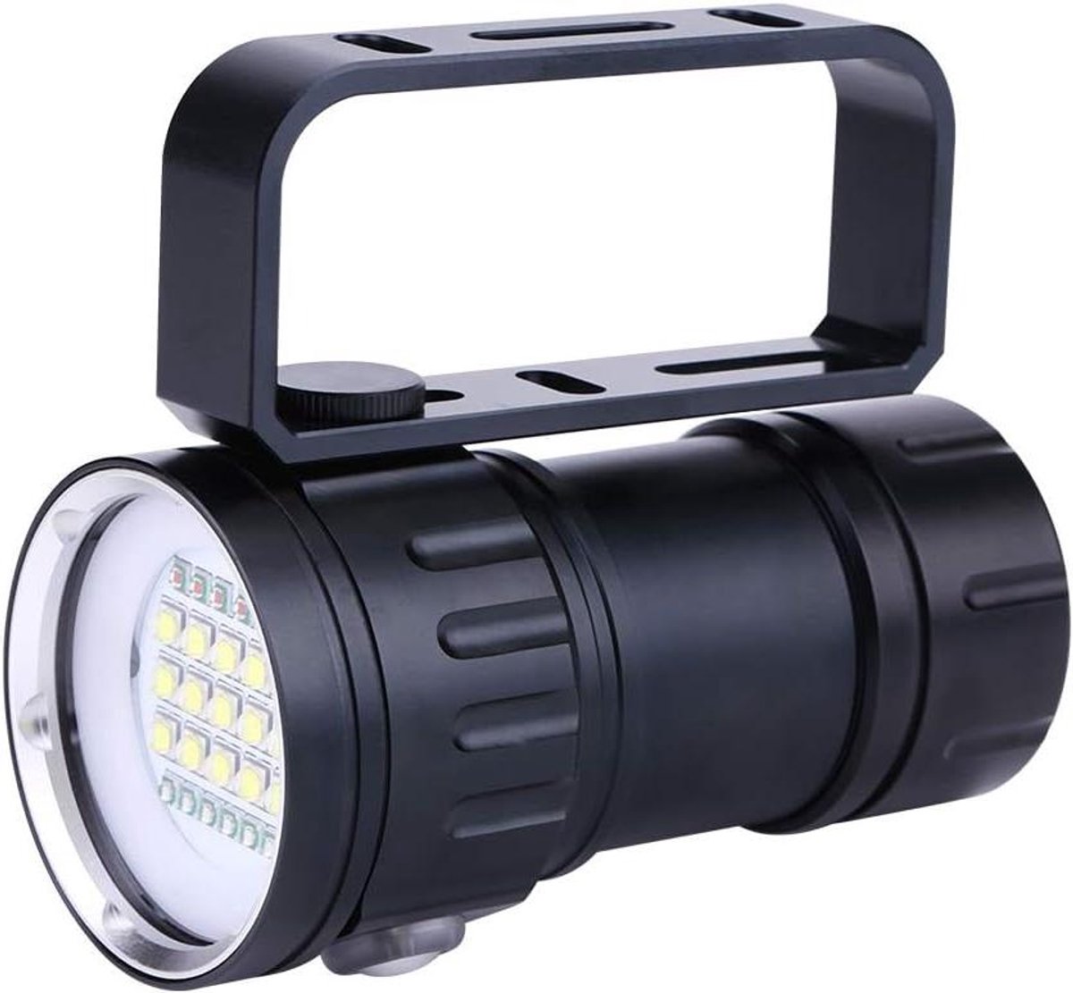 Duiklamp LED Handvat - Onderwaterlamp Zaklamp - Onderwater Fotografie - 18000 Lumen IPX8 - 122 x 65 cm - Zwart