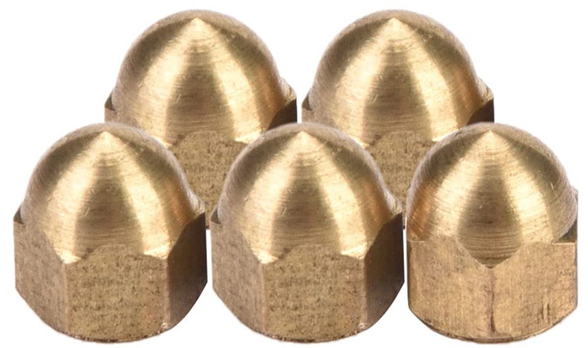 M3 en M4 Messing Acorn Moeren Set - 20 Stuks Cap Moeren voor Voertuigbevestigingen en Klusprojecten