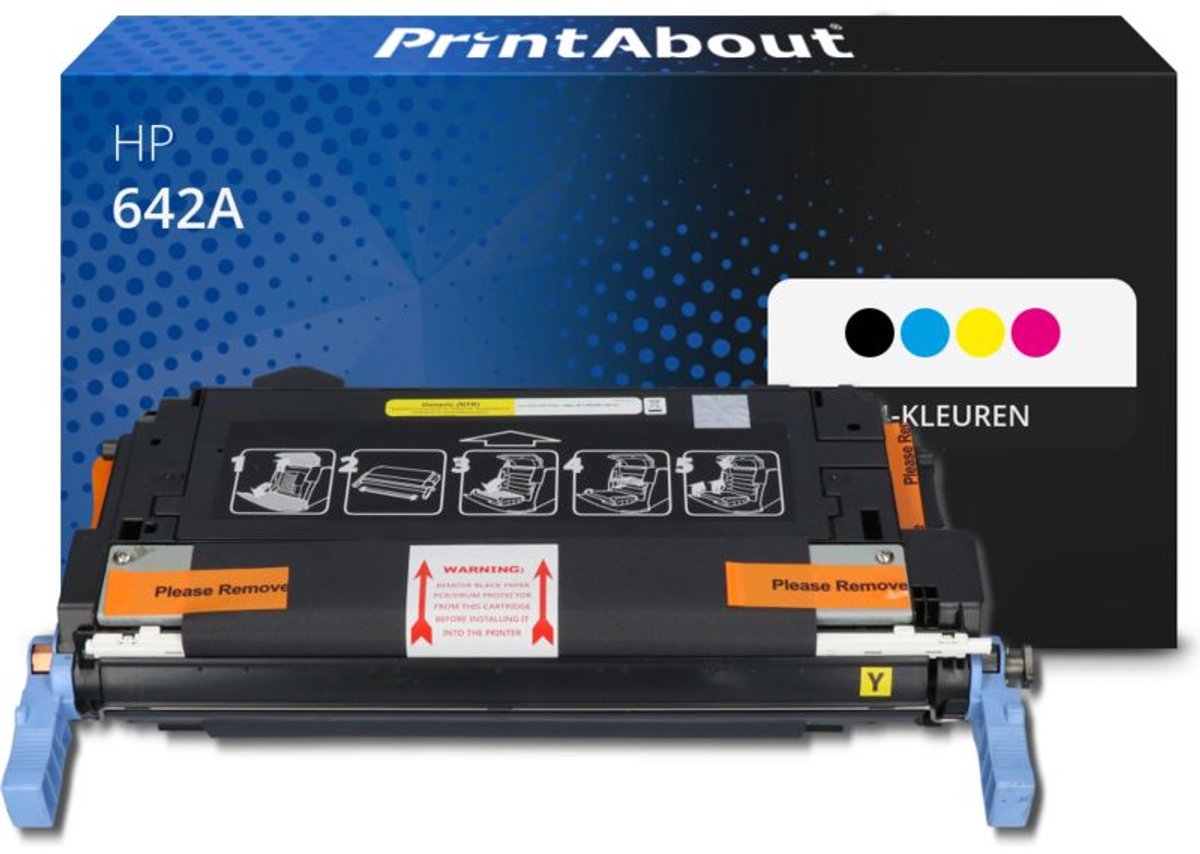 PrintAbout - Alternatief voor de HP CB400A (nr 642A) / 4 Kleuren