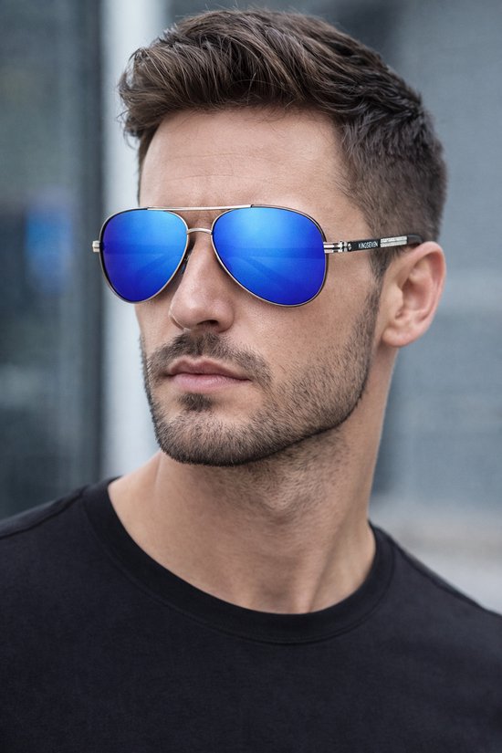 KingSeven Bluestar - Pilotenbril met UV400 en polarisatie filter - Z201 van Kingseven — afbeelding 5
