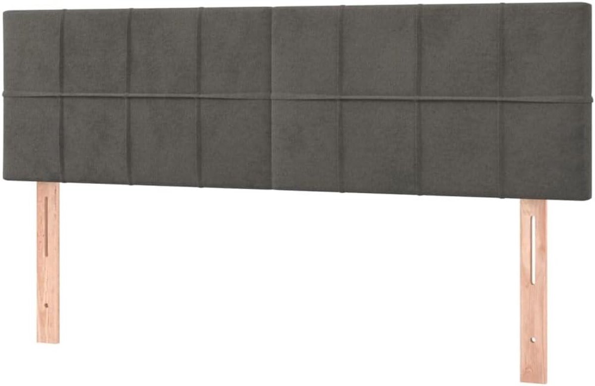 Hoofdborden Set - Bedhoofden - Bedombouw Completeren - Verstelbare Hoogte - 2x 72x5x78/88 cm - Donkergrijs