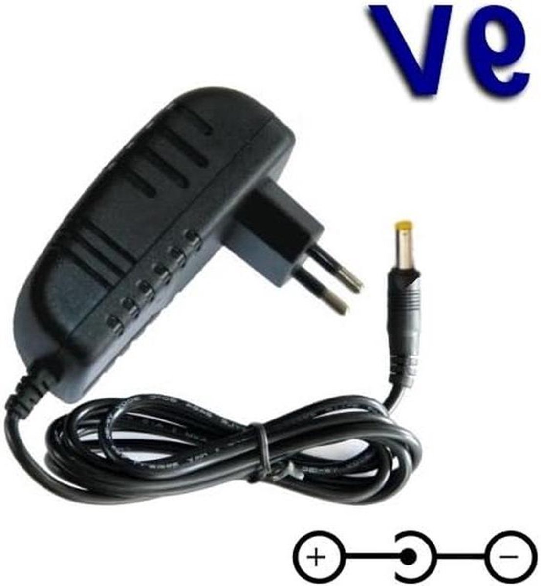 Oplader Adapter - Voeding Netstroomadapter - Speaker Voeden - Hoge Kwaliteit - 120 cm - Zwart