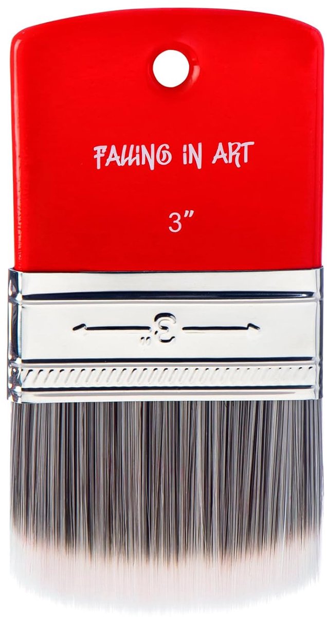 Filbert Paddle Brush Set - Houten Handvat - Schaalborstel - Olie en Acrylverf Borstel (7.5 cm)
