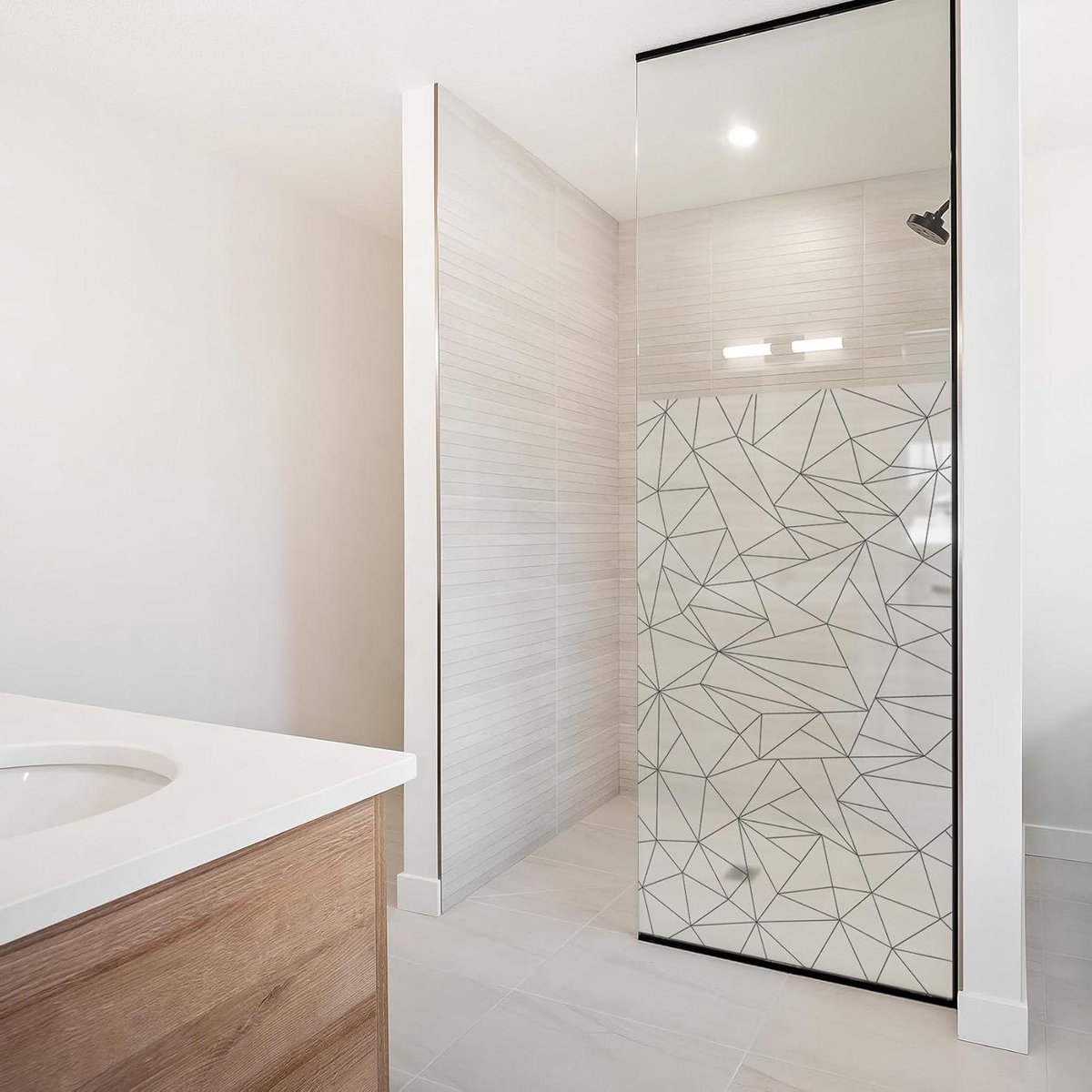 Douchecabinefolie - Raamfolie Matglas - Privacy Creëren - Zelfklevend Waterdicht - 115 x 2