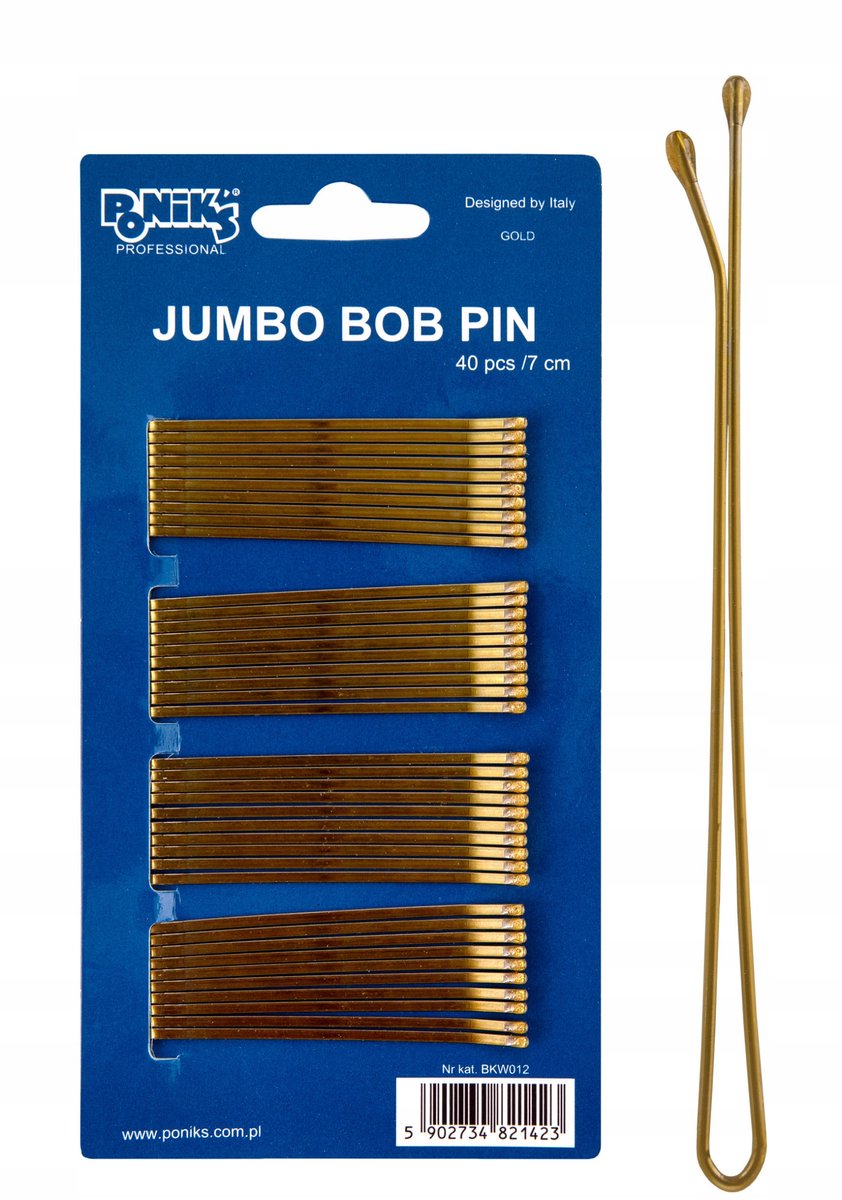 Ponik's Haarspelden Gouden Rechte Lange Haarspelden - 40 stuks 7 cm Sterk