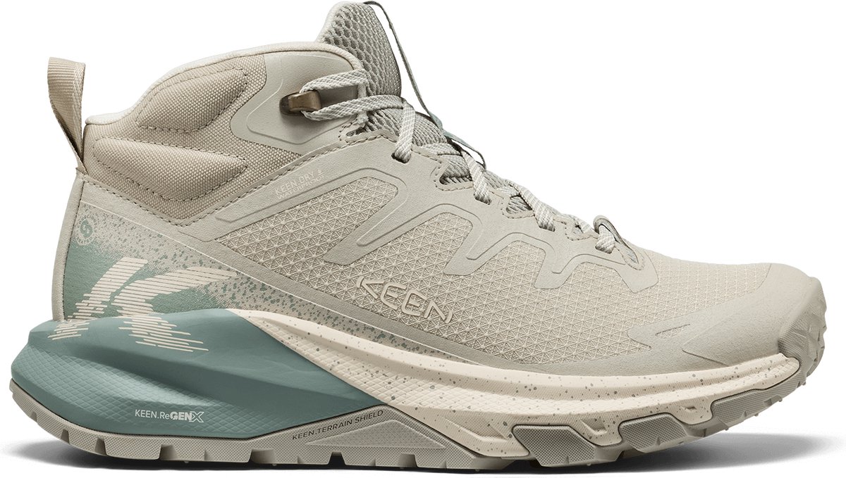 Keen Targhee Apex Mid Dames Wandelschoenen Abbey Stone/Birch Groen