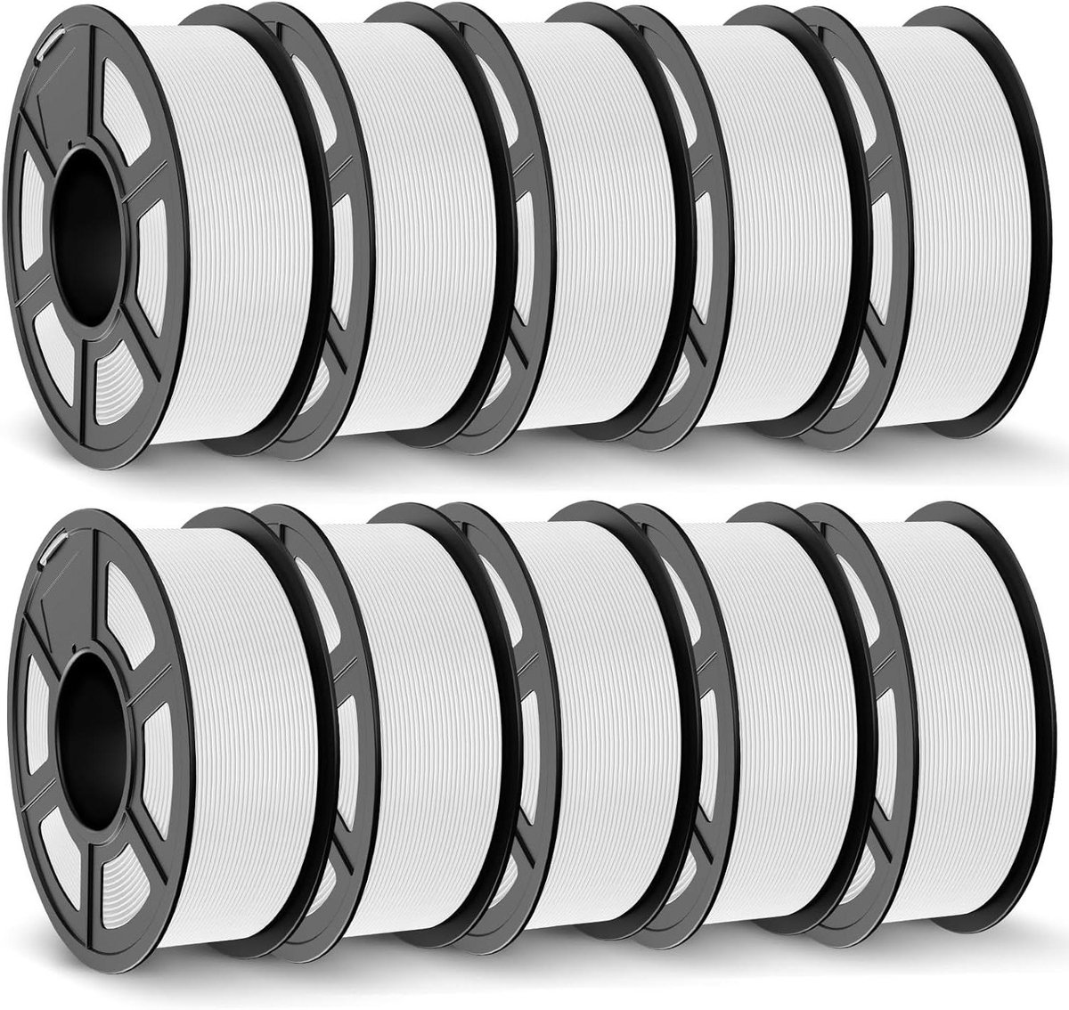 PLA Filament - 3D Printer Draad - 3D Printen - Maattnauwkeurigheid +/- 0.02mm - 10 x 1.1kg - Wit