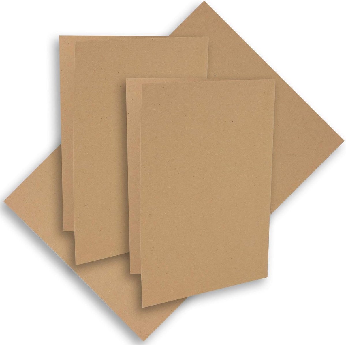 Kraftpapier Vouwkaarten - Dubbele kaarten A6 - Uitnodigingen maken - Gerecycled materiaal - 150 stuks - Zandbruin