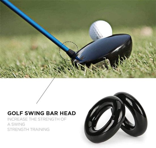 Dailygoods- Swing Ring - 2 Stuks - Gewogen Club - Warm Up Tool - Duurzaam - Metaal - 60mm Buitendiameter - Golfgewicht van Dailygoods — afbeelding 3