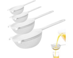Strainer set 4pcs plastic sieves kitchen strainers plastic strainers kefir tea coffee fruit sieve 7cm-12cm-15cm-18cm turbo peeler replacement blades multifunctional kitchen tools