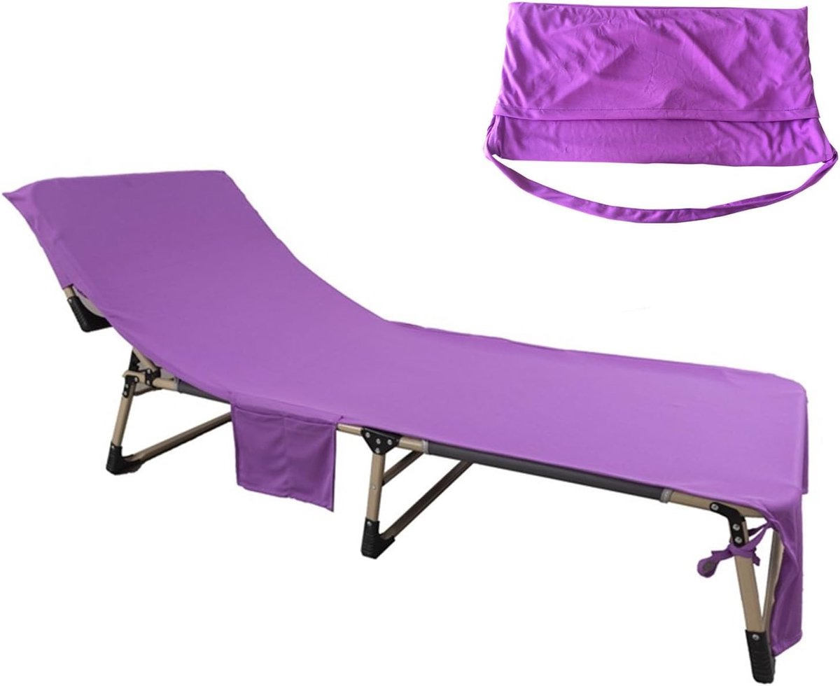 Grote Microfiber Doek - Sneldrogend voor Badkamer - Zwembad - Vakantie - Ligstoel - Lichtgewicht voor Tuin - Zwembad Lounge met Zakjes - Paars - 72x23"