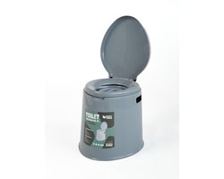 Happy Rhino - Toilet Draagbaar XL - Grijs - Toiletten - PP - 41 x 49 x 41 cm