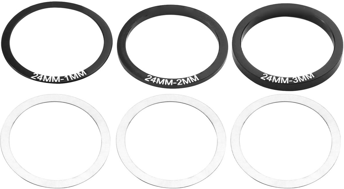 Allecto - Inner Bearing Seals - Fietsaccessoires - Optimale bescherming - 24 mm - Ondersteuning voor BB86/BB30 - Perfect voor elke fietser - 6-deli...