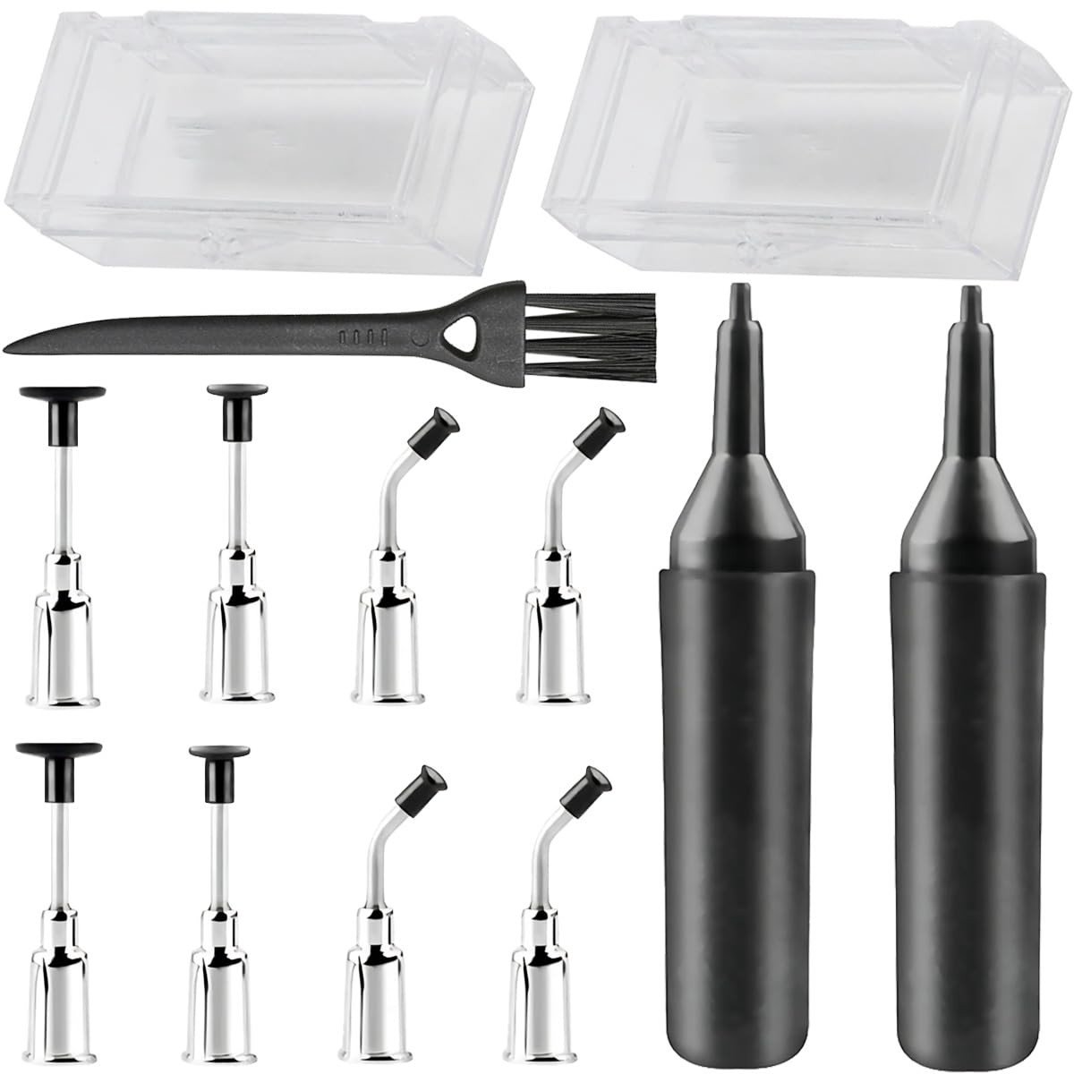 2-delige Vacuüm Zuiger voor IC Chips met Opbergdoos - Handige Tool voor Circuitbord en Chipverwijdering, Perfect voor Elektronica Reparatie en Onderhoud