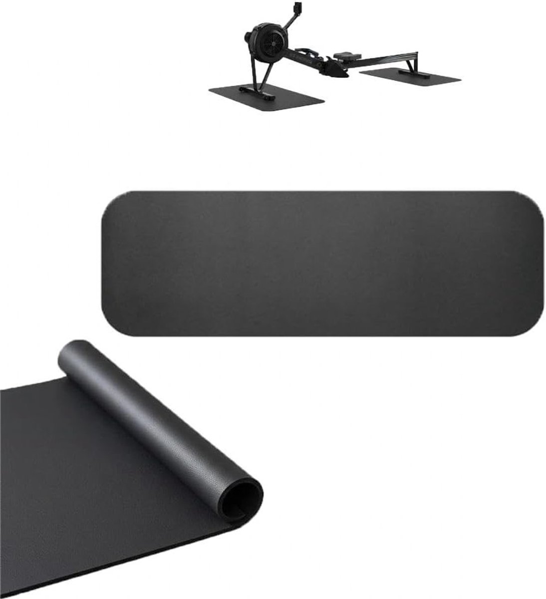 Set van 2 Vloerbeschermingsmatten voor Fitnessapparatuur, Geluidsisolerende Mat voor Loopbanden, Fietsen en Crosstrainers, Ideaal voor Sport en Thuisgebruik