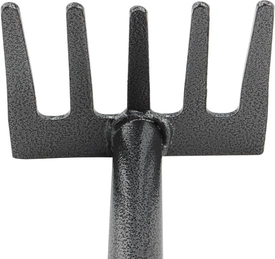Set van 2 Mini Tuinharken, 25 cm en 36 cm, Roestvrij Staal, Ergonomische Grip voor Tuinonderhoud en Grasmaaien — afbeelding 4