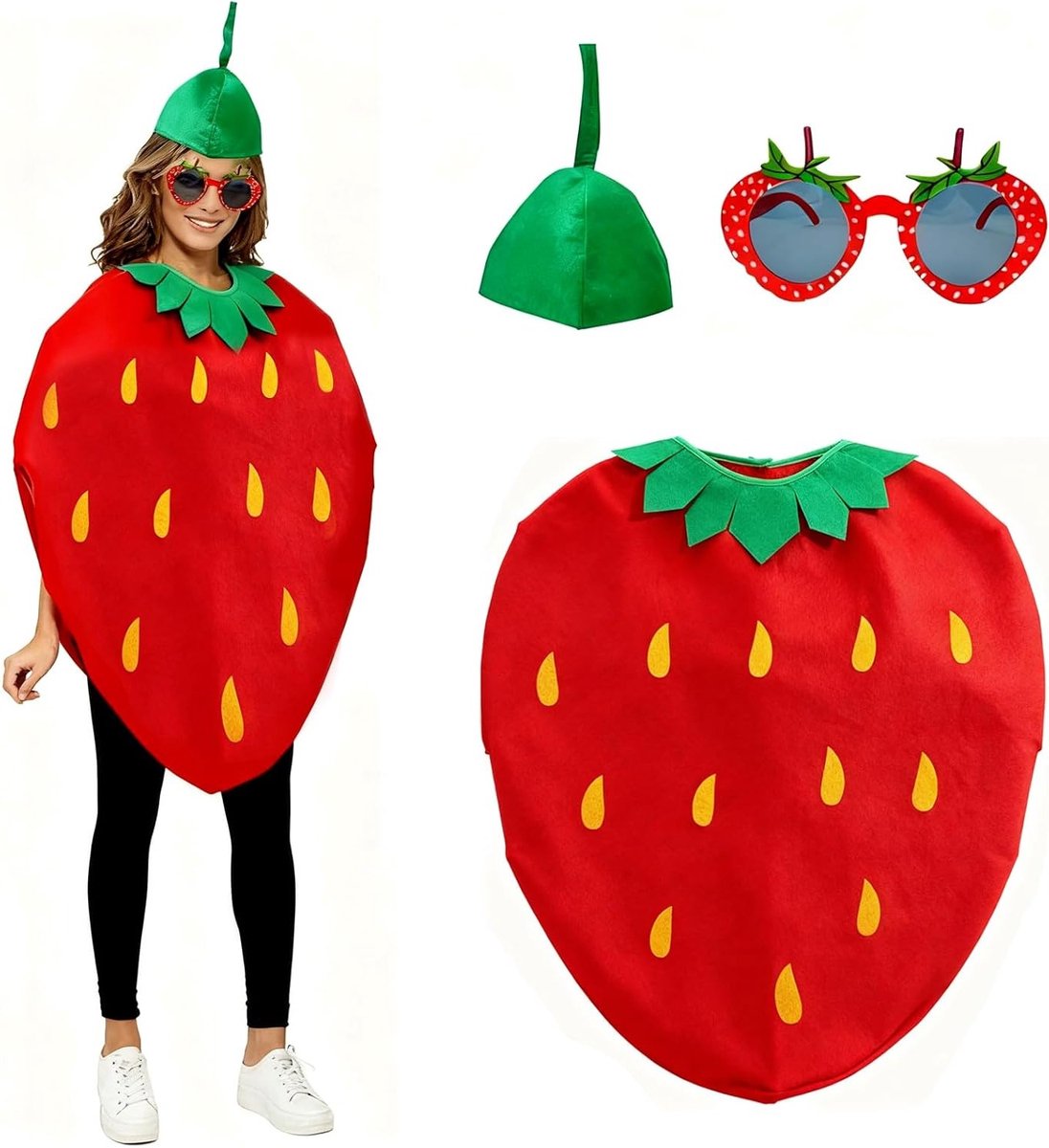 Lichtgevend Fruit Kostuum voor Kinderen - Grappige Tuniek voor Halloween, Feestjes en Cosplay
