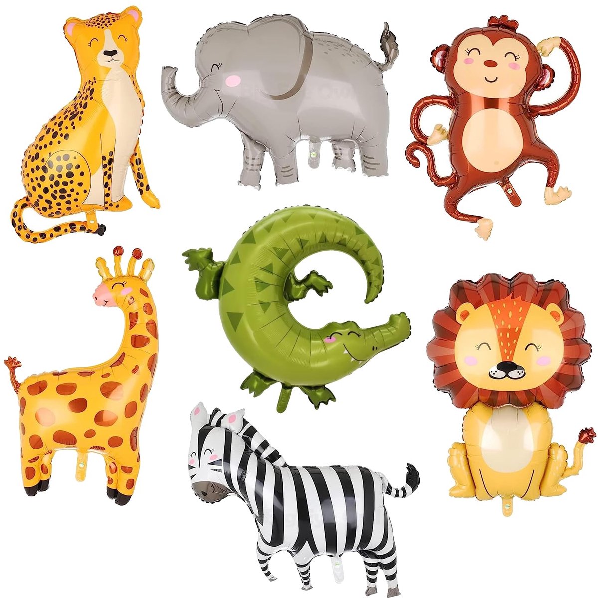 Cosensi - Ballonnen - Dieren Ballonnen - Feestdecoratie - Meerkleurig - Safari Thema - Perfect voor Kinderfeestjes en Babyshowers - 7 Stuks