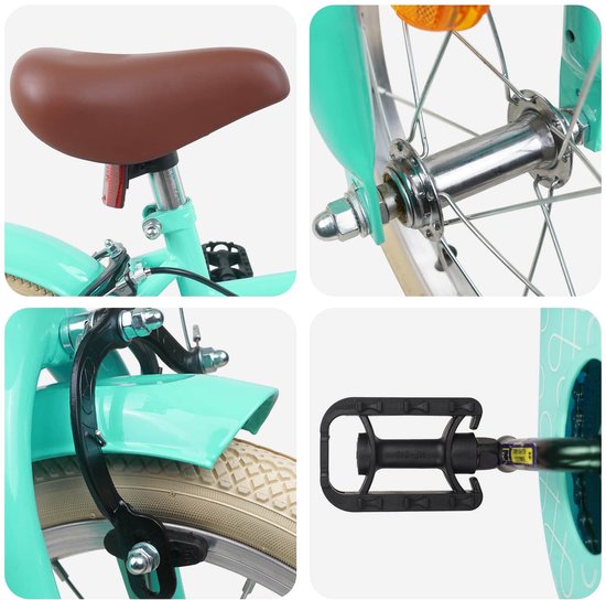 vidaXL - Kinderfiets - 16 - Inch - voor - 4-6 - jaar - oud - Zeegroen van VidaXL — afbeelding 3