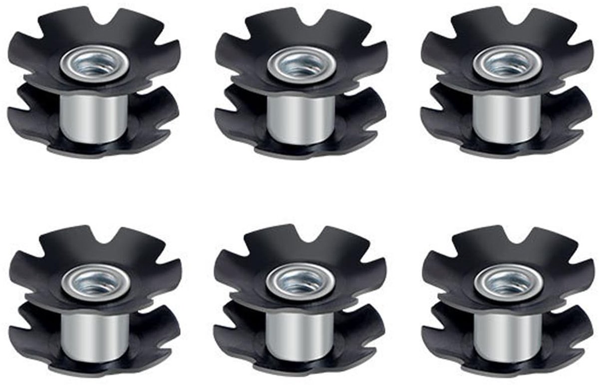 Dailygoods- Stermoer 6-delig - Fiets Voorvork - Stuurbuismoer - Hoogwaardig Legeringsstaal - Eenvoudig te Gebruiken - Geschikt voor 28,6 mm - Fietsmoer