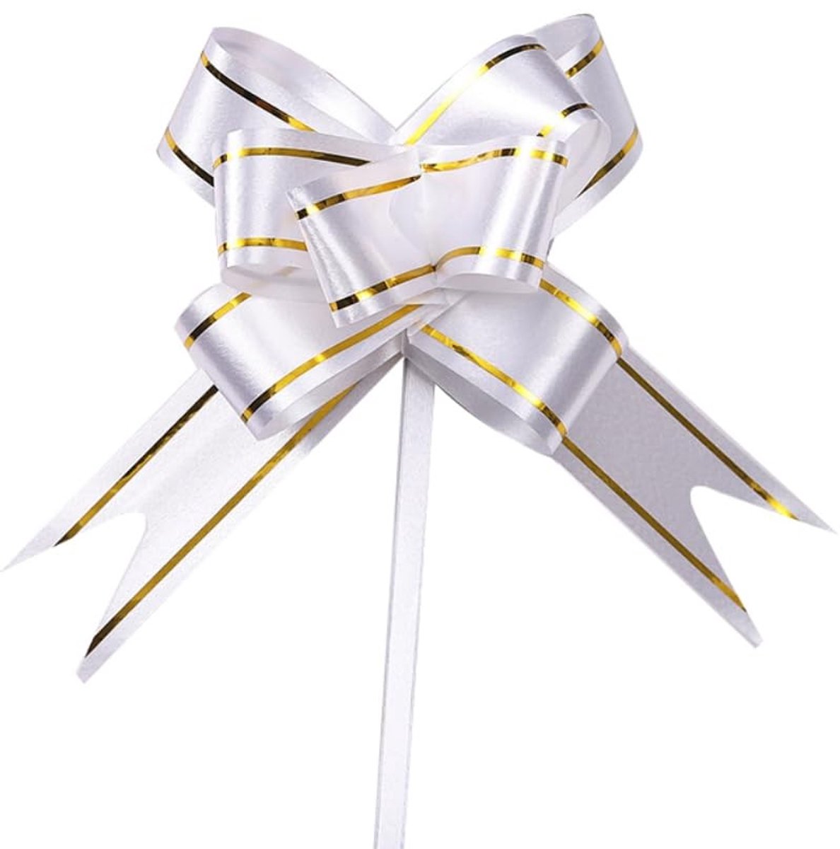 aladdien - Decoratieve Cadeaubogen - 60 Stuks Witte Kerststrikken voor Verpakking en Decoratie - Ideaal voor Feestdagen - Perfect voor Cadeaus - Voe..