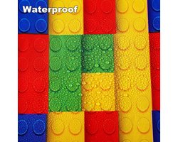 Allecto - Panelee Bouwstenen - Veelkleurig plastic tafelkleed - 180 x 105 cm - Perfect voor verjaardagsfeestjes - Geschikt voor kinderfeestjes en b...
