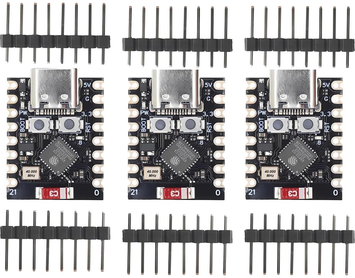 Dailygoods - 3 Stuks ESP32-C3 Ontwikkelbord met WiFi en Bluetooth Functionaliteit