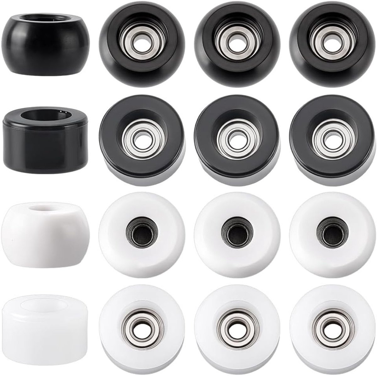 Professionele vingerboardwielen voor beginners en gevorderden, 16 stuks, 7 mm en 7,5 mm diameter, hoogwaardig en duurzaam, perfect voor vingerboarding en tricks
