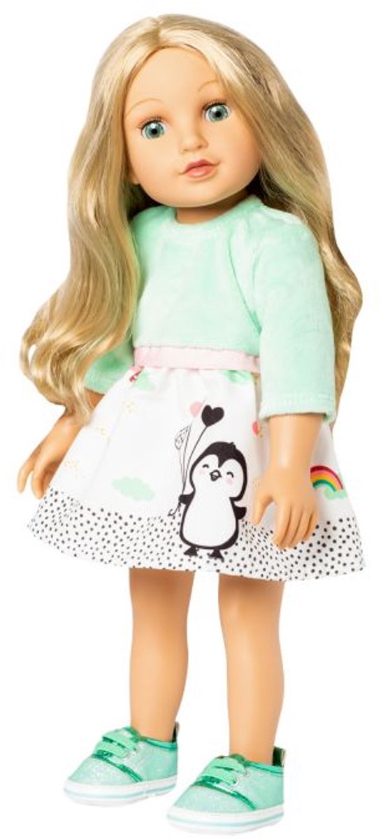 Heless Poppenjurk Penguin Dots 35-45 Cm Katoen Mintgroen/wit — afbeelding 2
