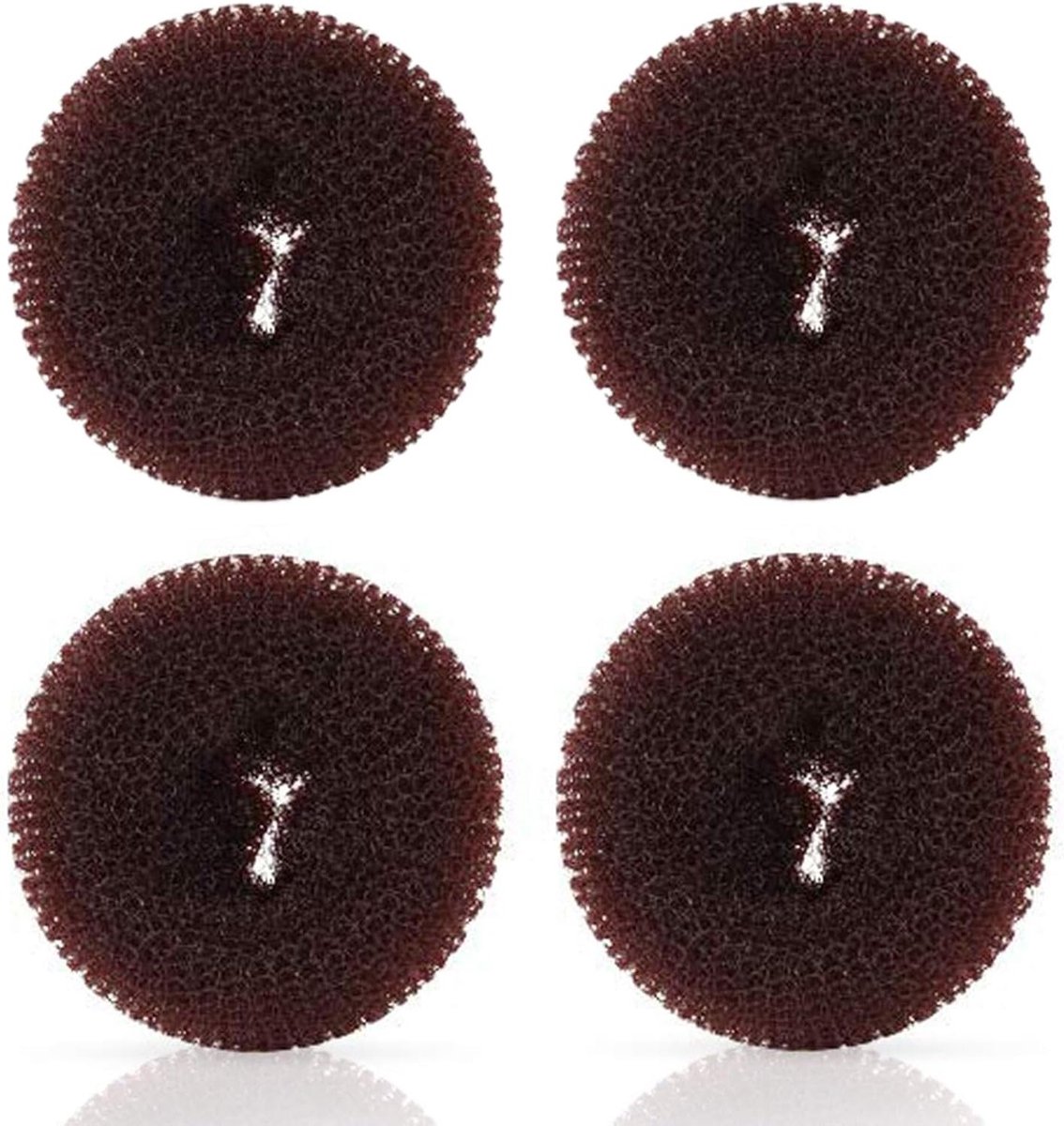 Haar Donut Maker - Knot Ring - Snel Kapsel - 4 Stuks Set - Klein Formaat - Bruin