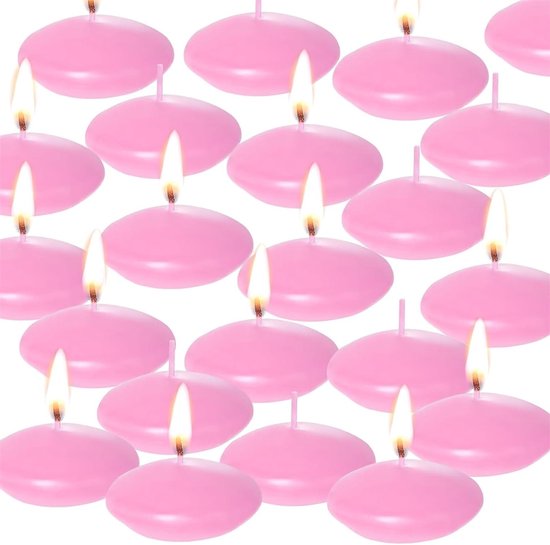 Decoratieve Drijvende Kaarsen - 20 Stuks Witte Geurloze Kaarsen voor Bruiloft, Zwembad en Feestdagen