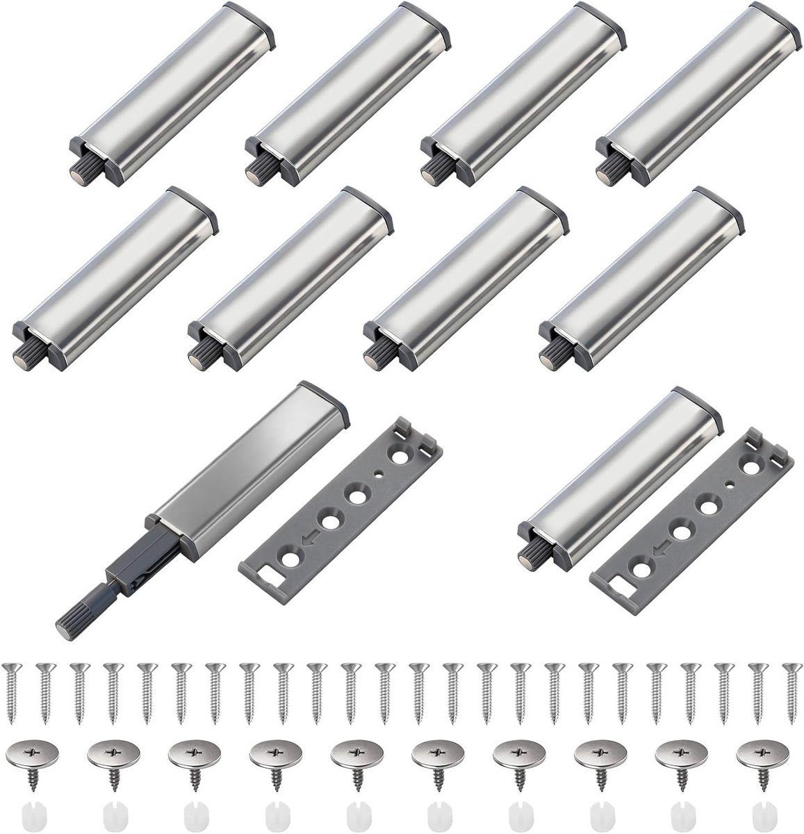 10 Stuks Push to Open Deuropeners voor Keuken en Meubel, Sterke Veer voor Kastdeuren en Lades, Handige Push Lock Magneten voor Eenvoudig Gebruik