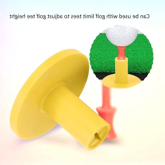 Rubber Golf Tee Holder - Golf Rubber Tee Holders - Training Ball Tees Holder - Golf Ball Holder voor Oefening & Driving Range Mats (YELLOW) — afbeelding 3