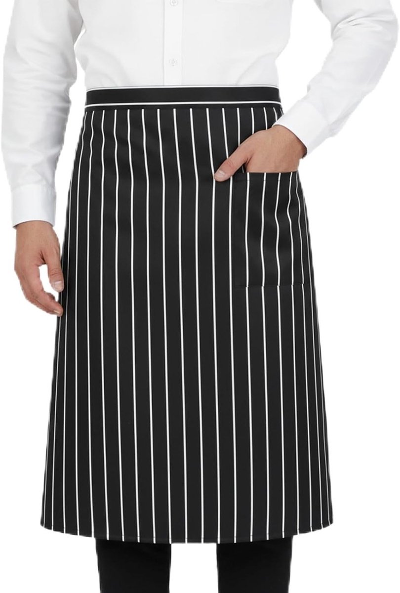 Strepen Schort met Verstelbare Lange Touwen 68 x 70 cm, Koken, Werk, Bistro, Keuken Schort voor Mannen en Vrouwen