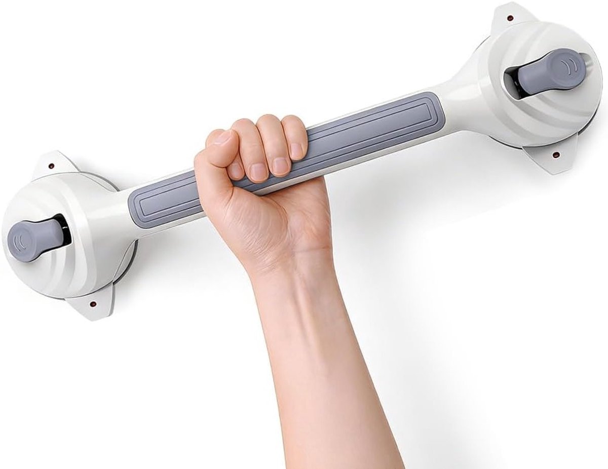 Verwijderbare douchehandgreep met zuignap, 42.5 cm, ideaal voor ouderen, maximaal 110 kg, anti-slip en veilig in gebruik