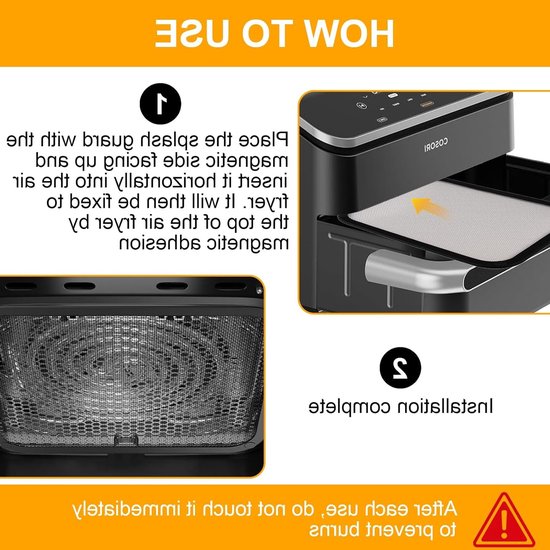 Accessoires voor Airfryer: 2-delige set van fijnmazig roestvrij staal voor 8.5L en 10L modellen, ideaal voor koken en bakken in de keuken van Merkloos — afbeelding 4