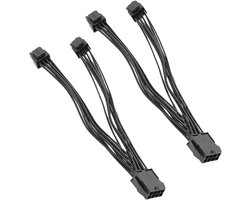 20cm Y-kabel voor GPU met PCIe 8-pin naar 2x 8-pin splitter, 18AWG voedingskabel voor grafische kaarten, geschikt voor NVIDIA en AMD, duurzame en betrouwbare adapter