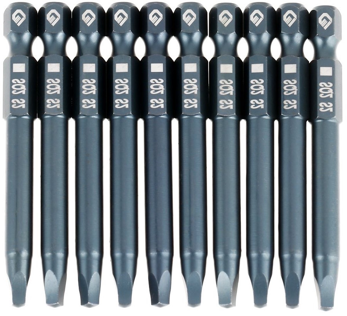 Set van 10 vierkante schroevendraaiers, 1/4 inch bits voor elektrische schroevendraaiers en boormachines, veelzijdig en duurzaam
