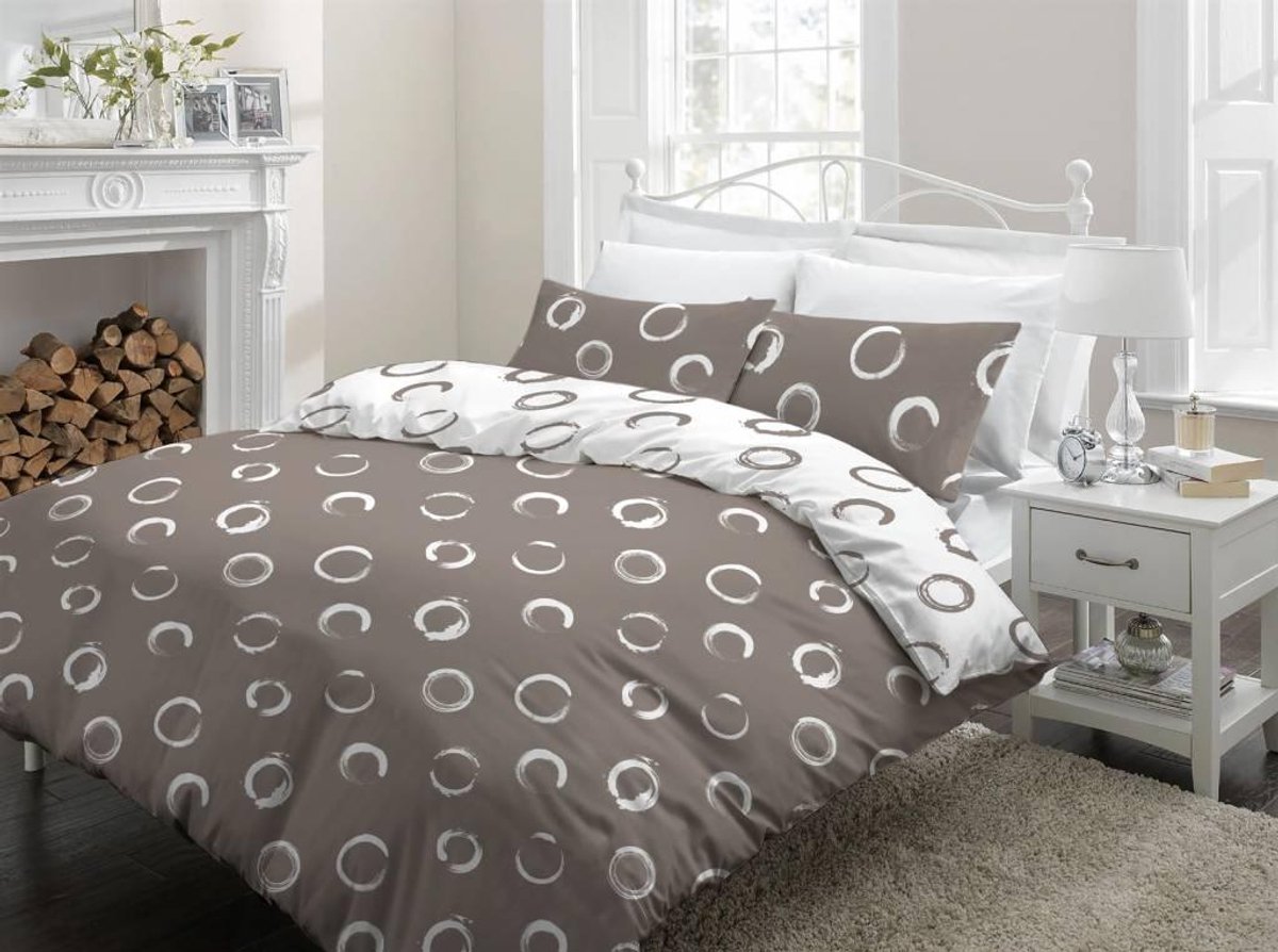 Sleepnight Dekbedovertrek Flanel Lieve Taupe - 270 x 200/220 cm + 2 kussenslopen - [Taupe]