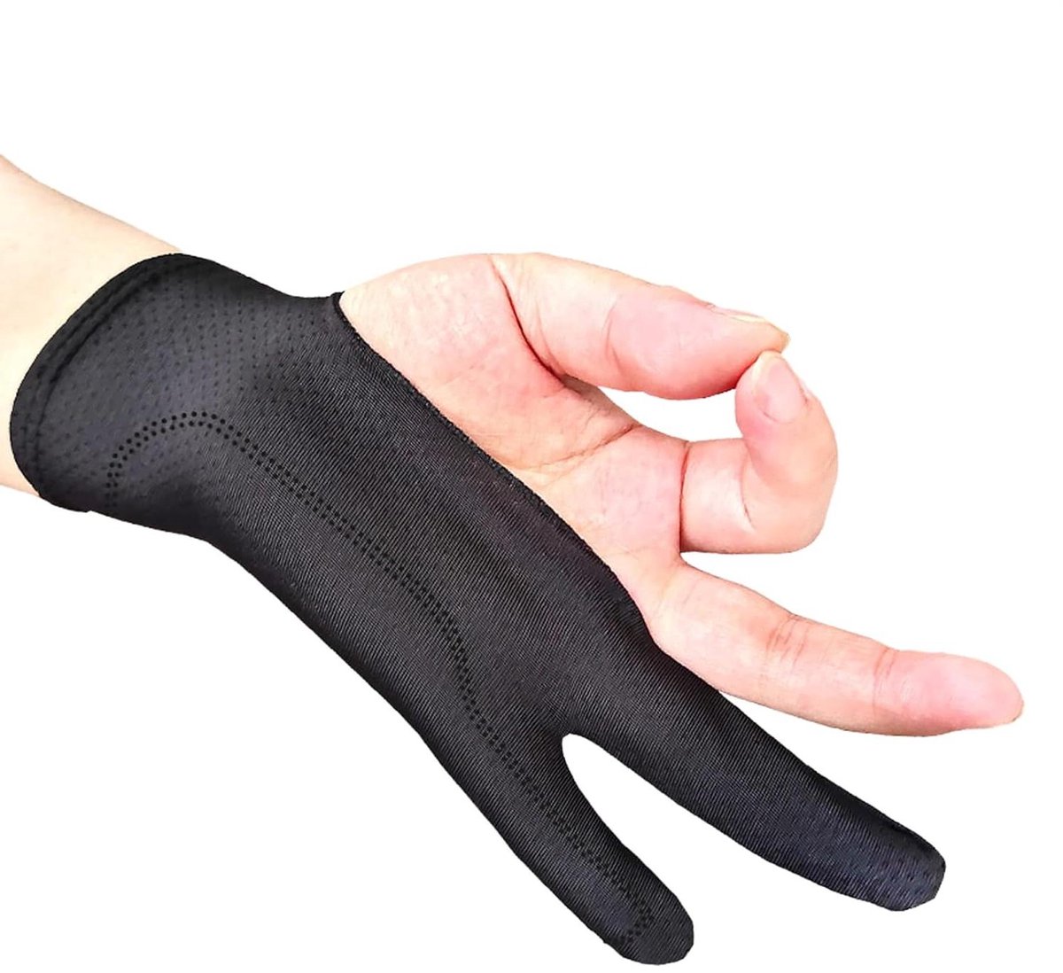 Tekentablet Handschoen - Grafisch Tablet Handschoen - Digitaal Tekenen - Zweetbestendig Mesh - Maat M - Zwart