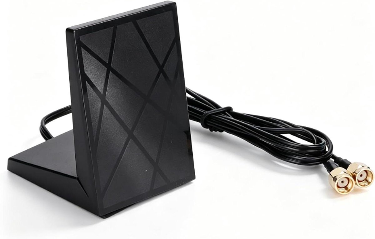 Antenne Verlengsnoer - WiFi Router Antenne - Netwerk Verbeteren - 8dBi High Gain - 110 cm Kabel - Zwart