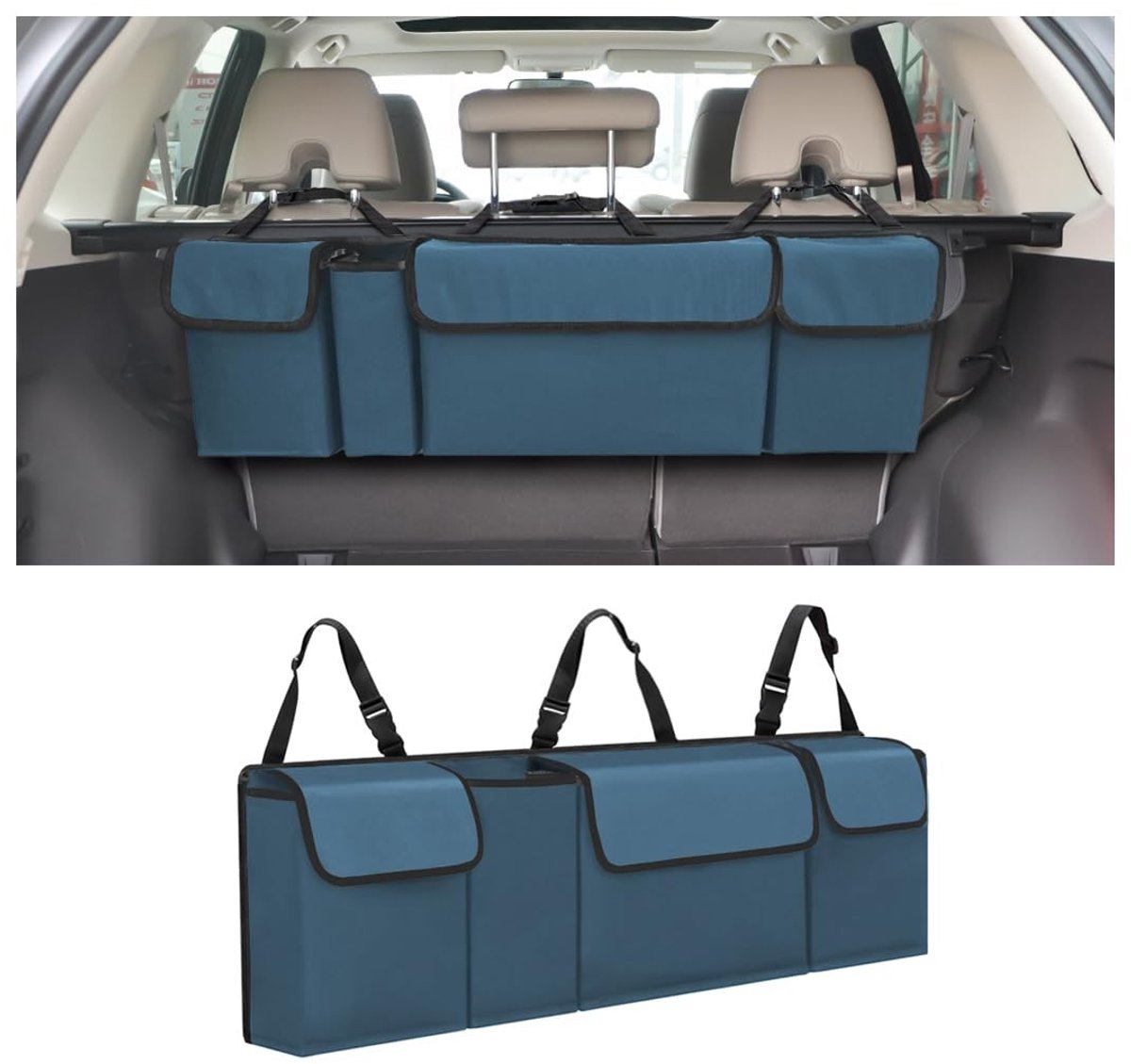 Cosensi- Kofferbakorganizer Waterdicht - Opvouwbaar - 4 Vakken - Oxford-Stof - Auto-Opbergtas - Slijtvast Design