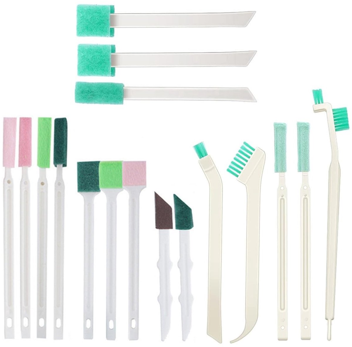 MTTproducts - 17 Stuks Diverse Huishoudelijke Reinigingsborstels